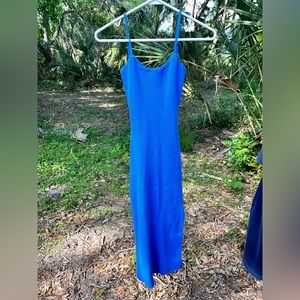 THATS SO FETCH Blue Backless Dress